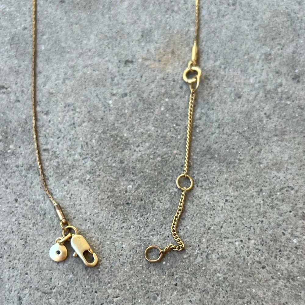 Vintage Madewell Long necklace sautoir, gold tone adjustable pendant Round Ring - Picture 7 of 14
